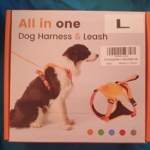 All in One Dog Harness & Leash - Orange